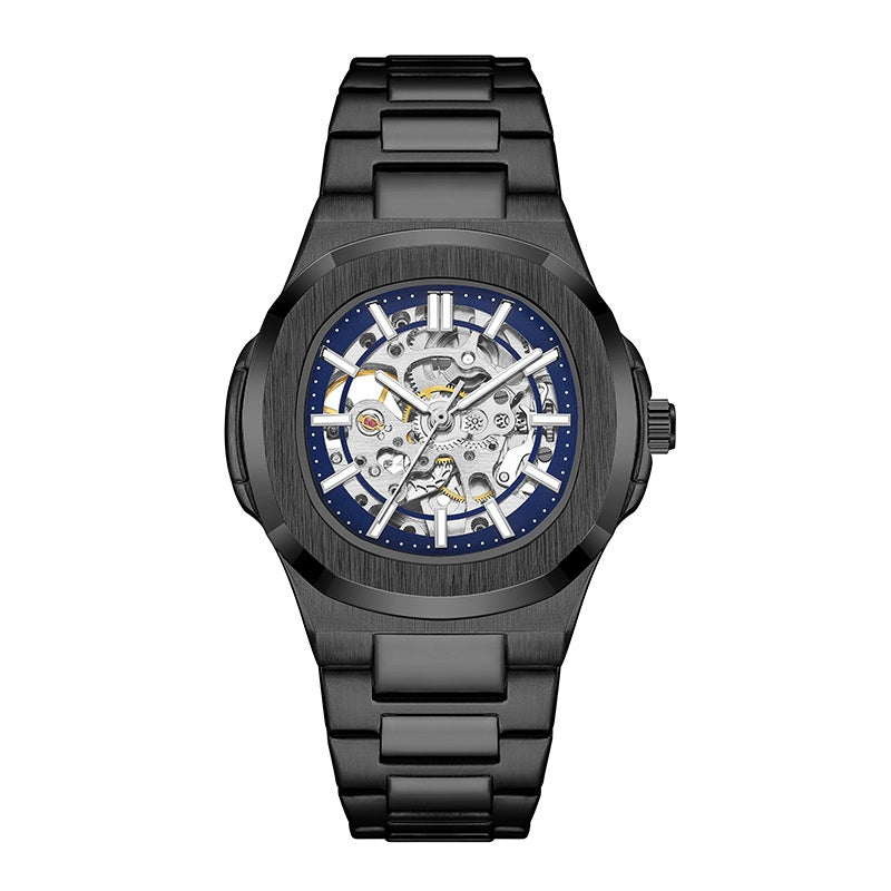 Double-sided hollowed-out luminous men's watch