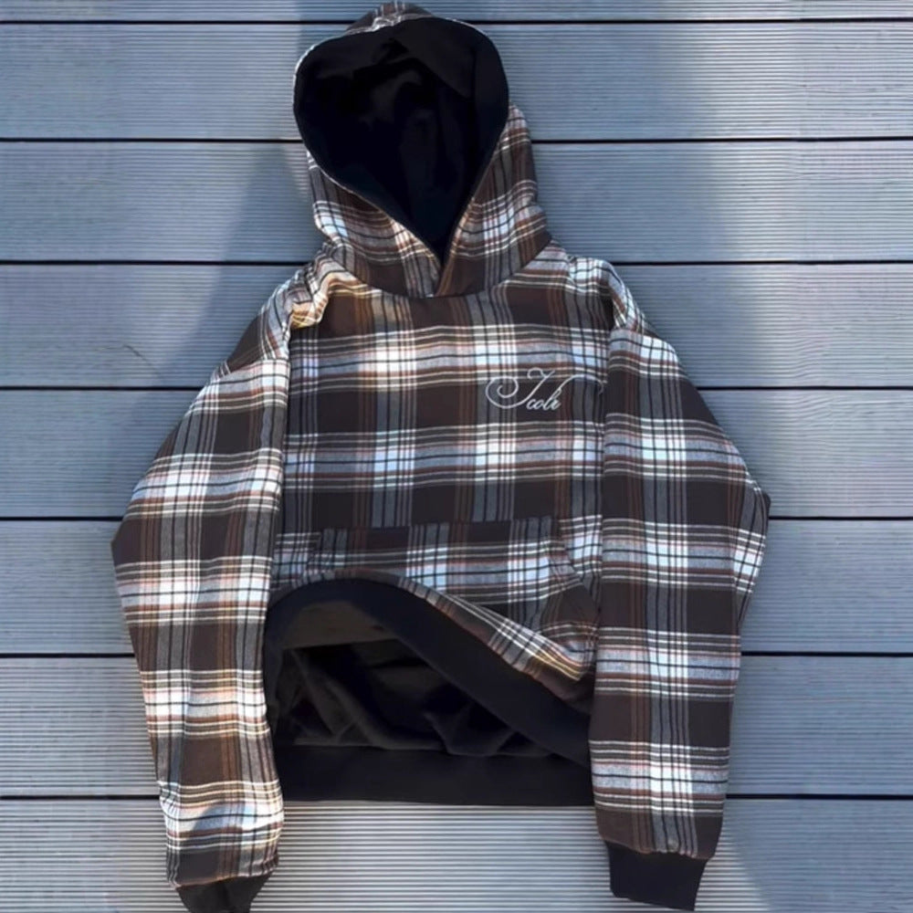Double-Sided Hooded Pullover Sweatshirt
