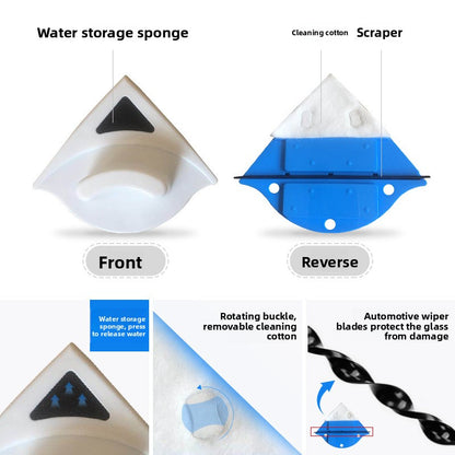 Double Sided Magnetic Glass Cleaner