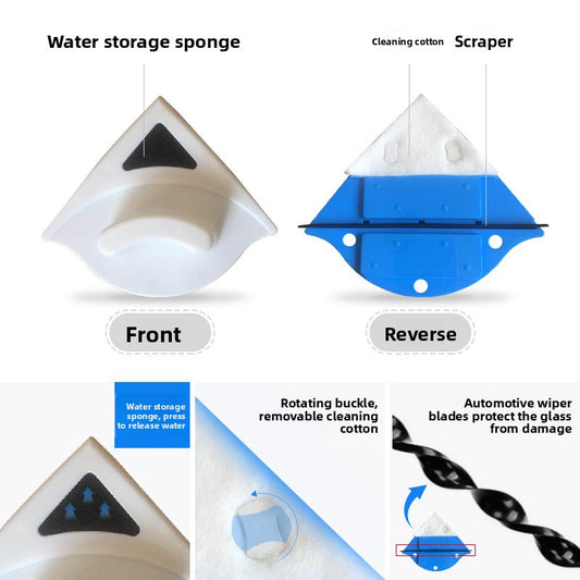 Double Sided Magnetic Glass Cleaner