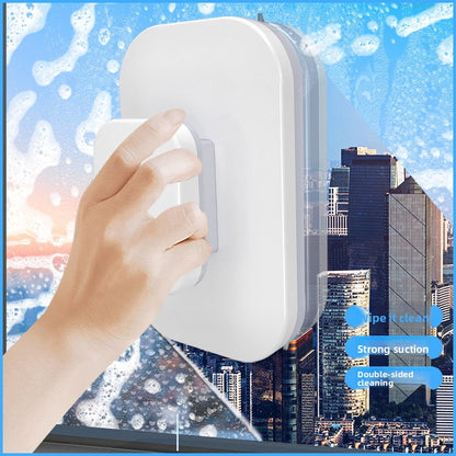 Double-Sided Magnetic Window Cleaner with Scraper