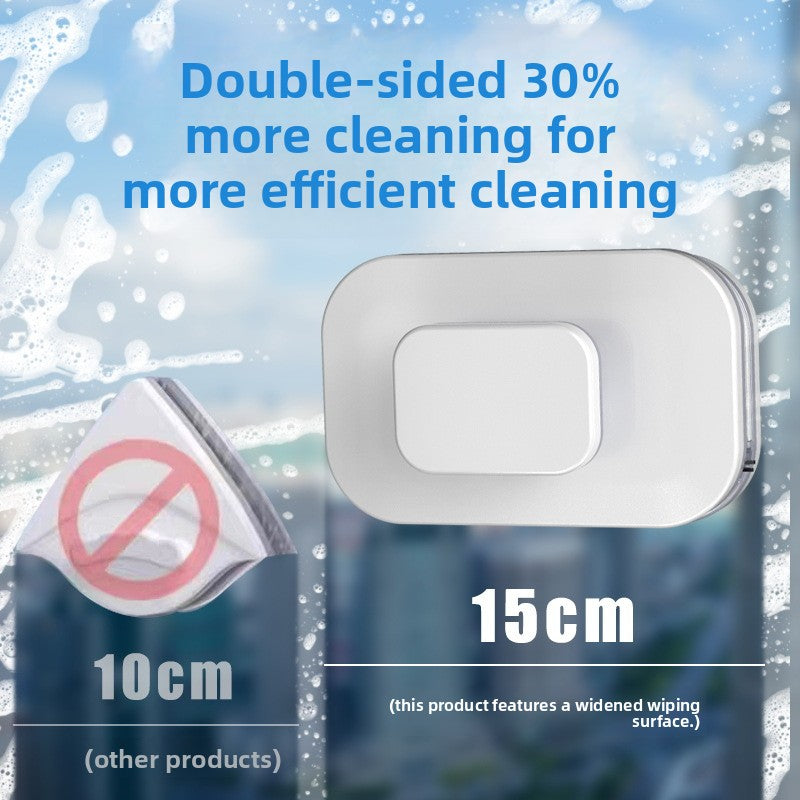 Double-Sided Magnetic Window Cleaner with Scraper