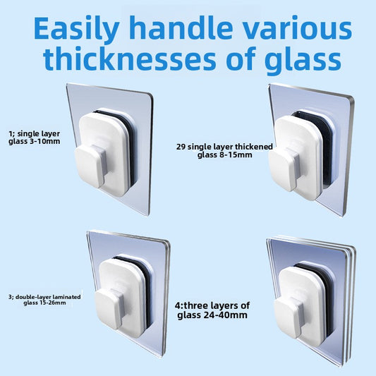 Double-Sided Magnetic Window Cleaner with Scraper