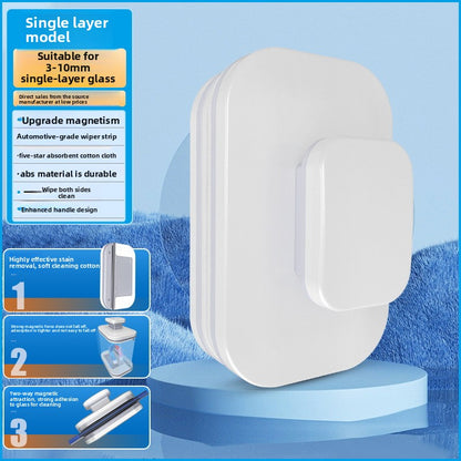 Double-Sided Magnetic Window Cleaner with Scraper