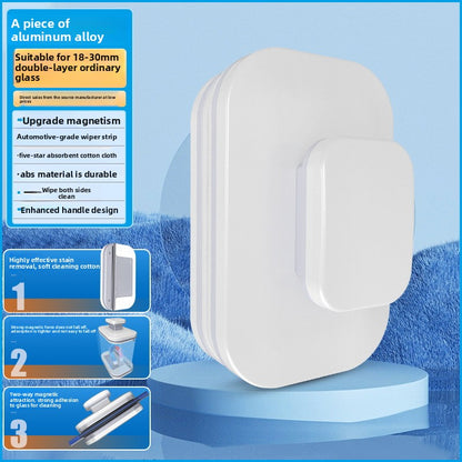 Double-Sided Magnetic Window Cleaner with Scraper