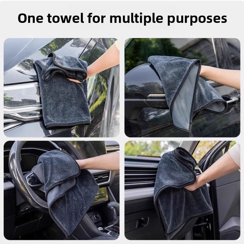 Double-Sided Microfiber Car Wiping Towel
