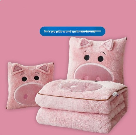Double-sided Plush Pillow Quilt