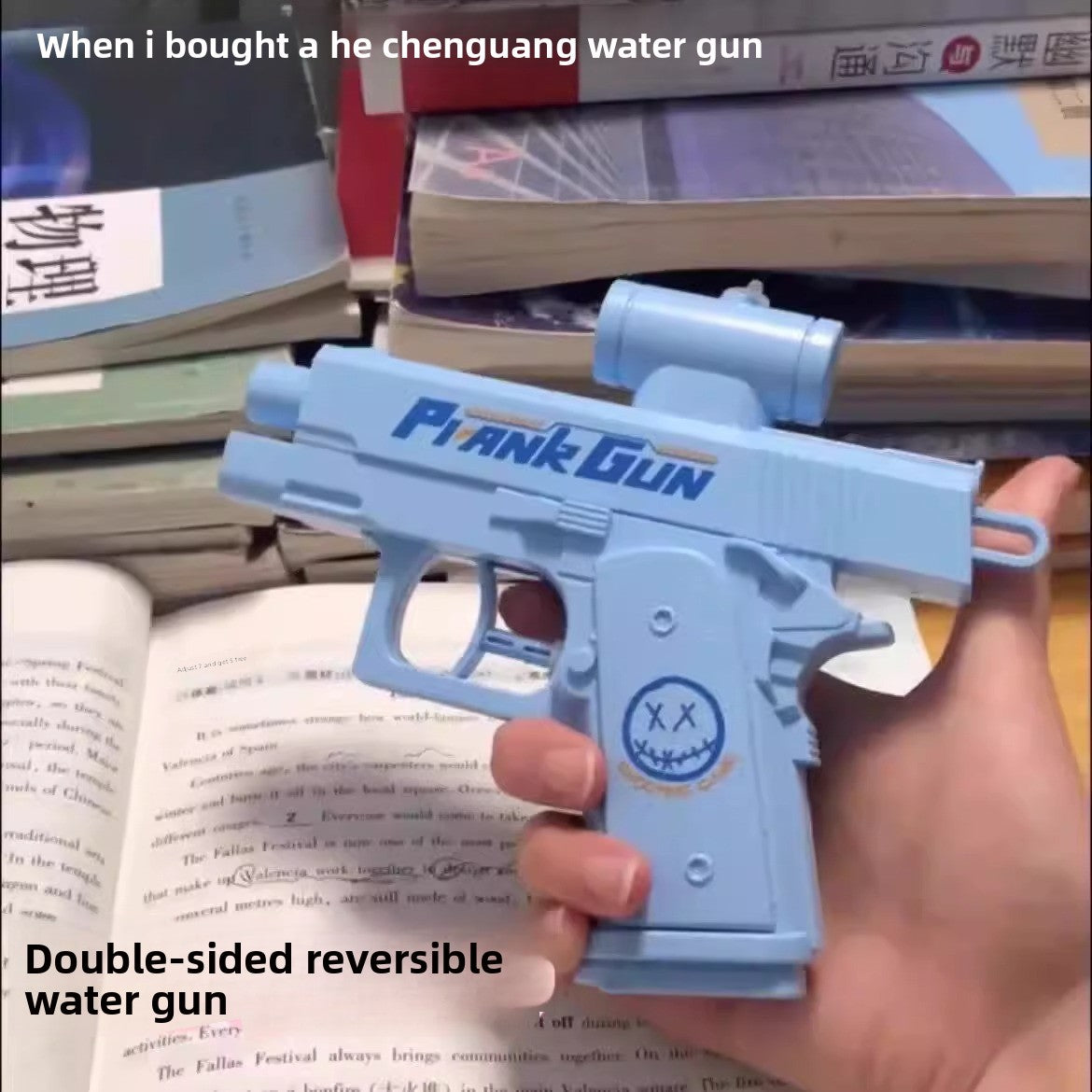 Double-sided reverse-flow water gun toy