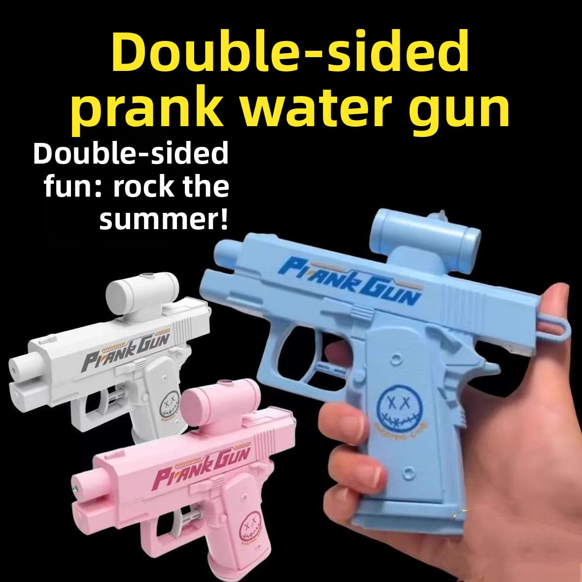 Double-sided reverse-flow water gun toy