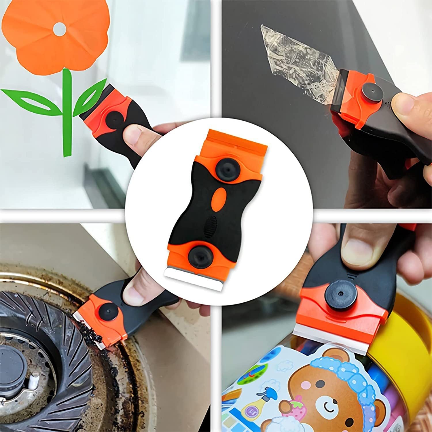 Double-Sided Scraping Tool Set with Replaceable Blades