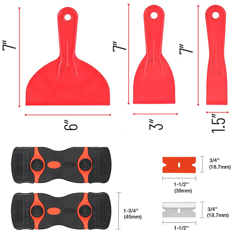 Double-Sided Scraping Tool Set with Replaceable Blades