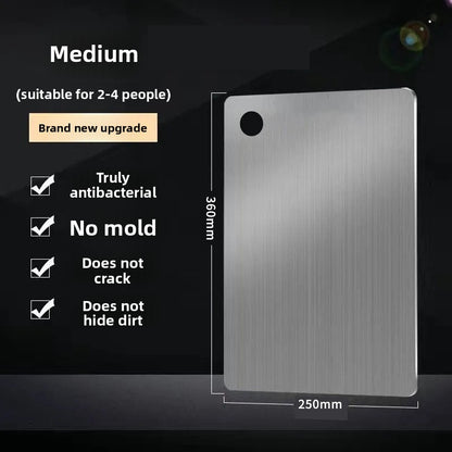 Double-Sided Stainless Steel Kitchen Cutting Board with Round Holes