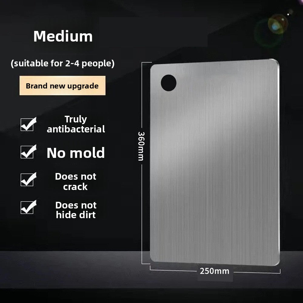 Double-Sided Stainless Steel Kitchen Cutting Board with Round Holes