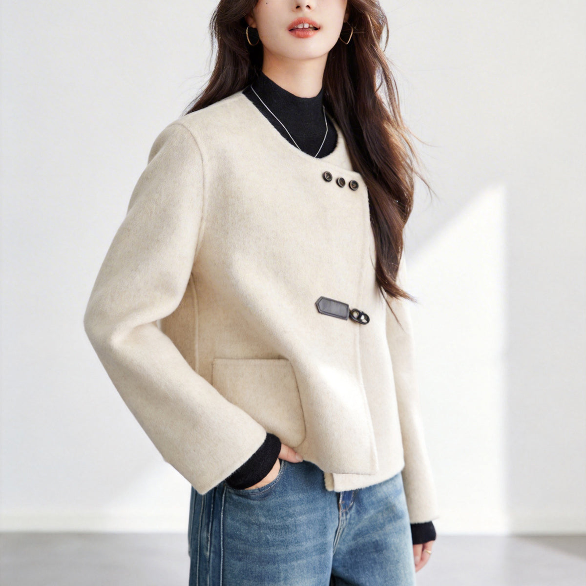 Double-sided tweed jacket