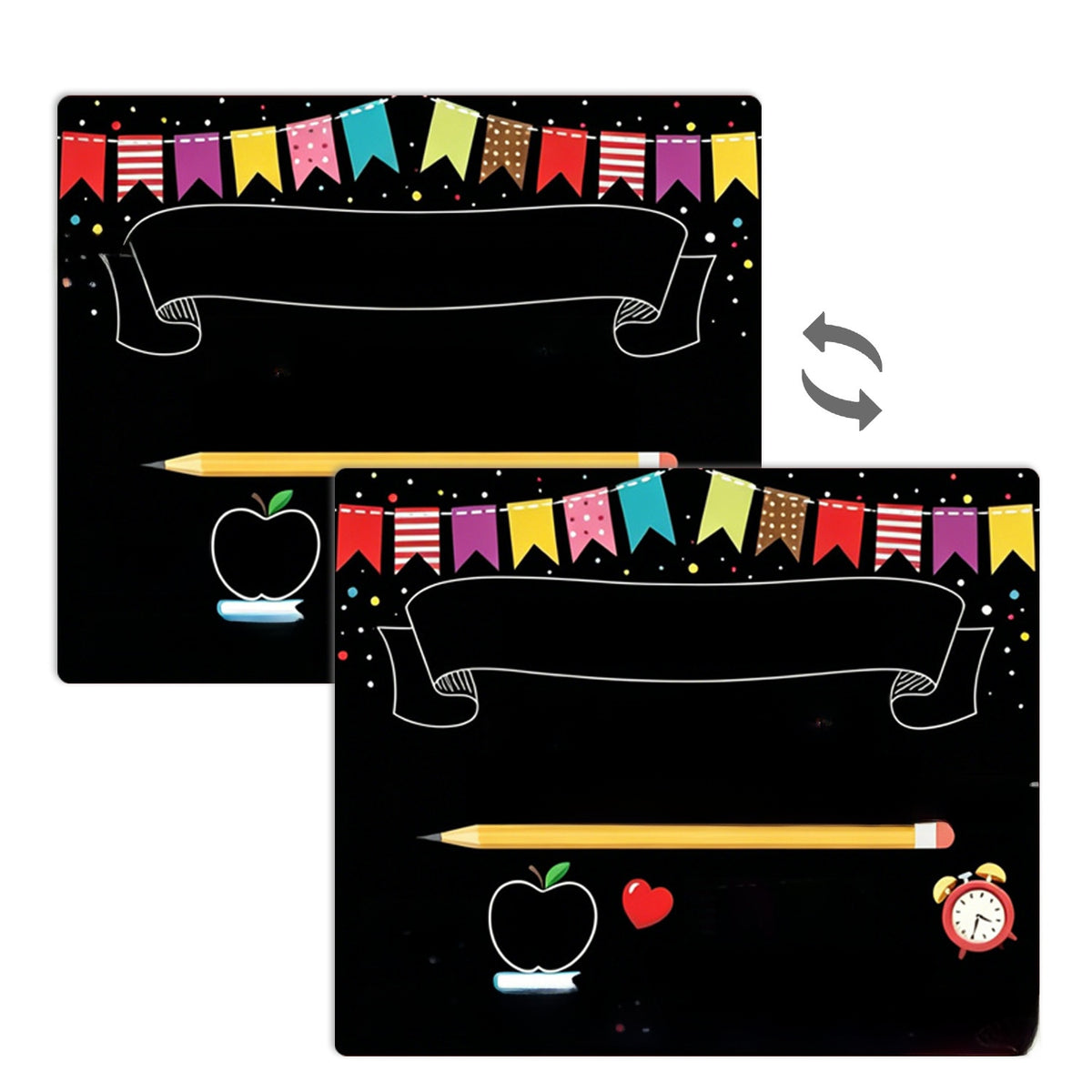 Double-Sided Wooden Decorative Message Board