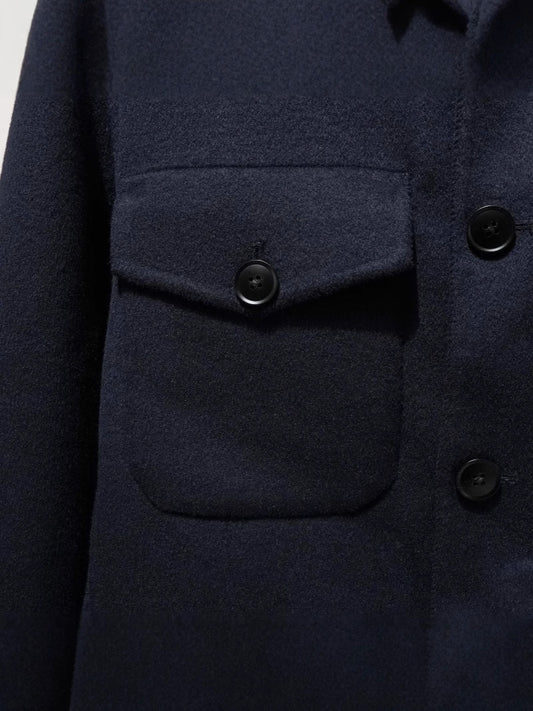 Double-Sided Wool Blend Lapel Jacket