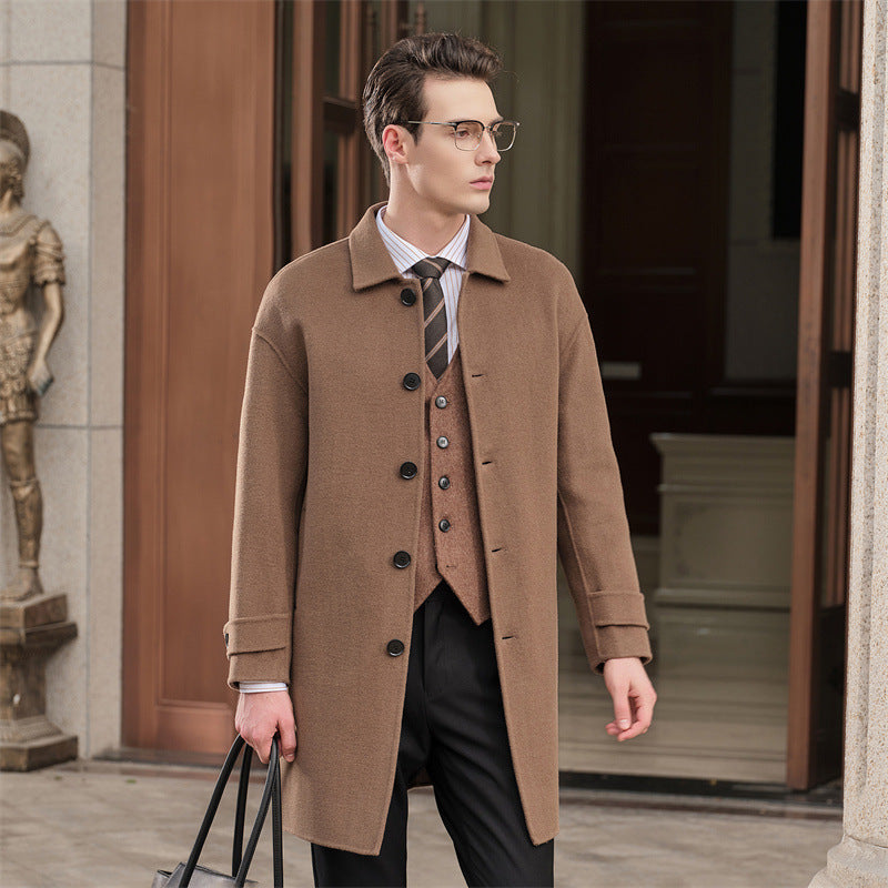 Double-sided wool coat