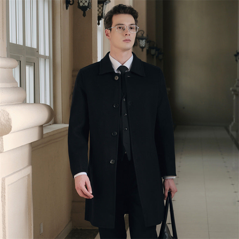 Double-sided wool coat
