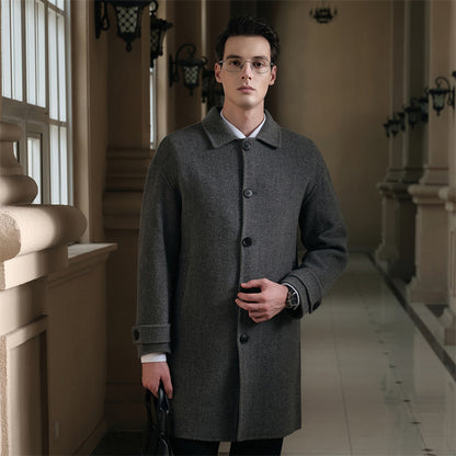 Double-sided wool coat