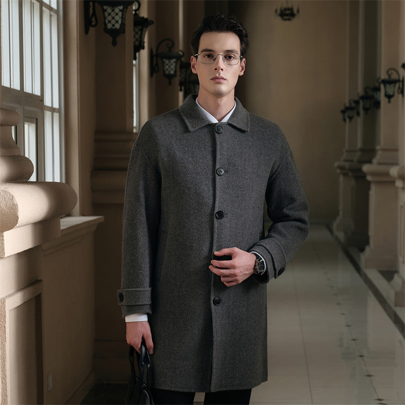 Double-sided wool coat