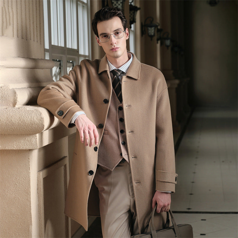 Double-sided wool coat