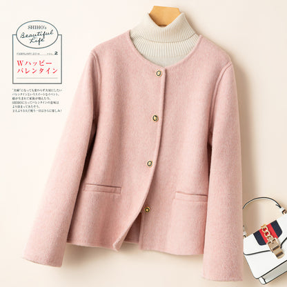 Double-sided wool short coat