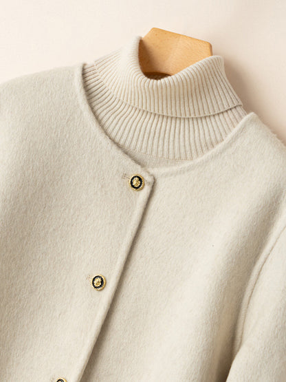 Double-sided wool short coat