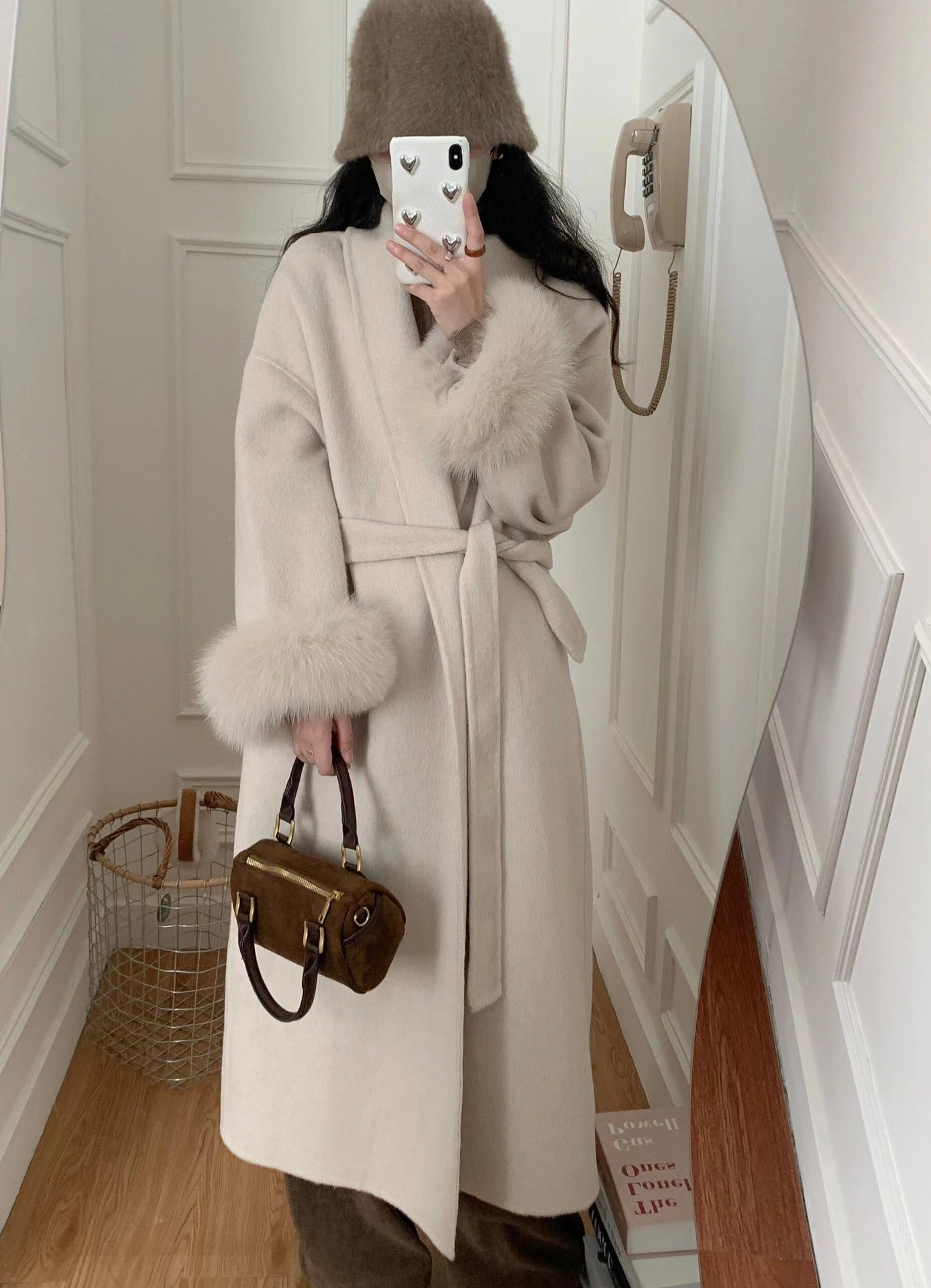 Double-sided woolen coat