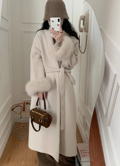 Double-sided woolen coat