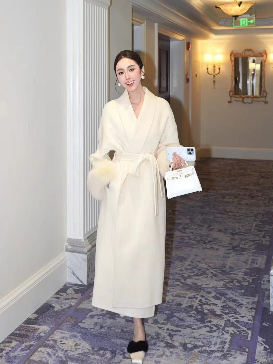 Double-sided woolen coat