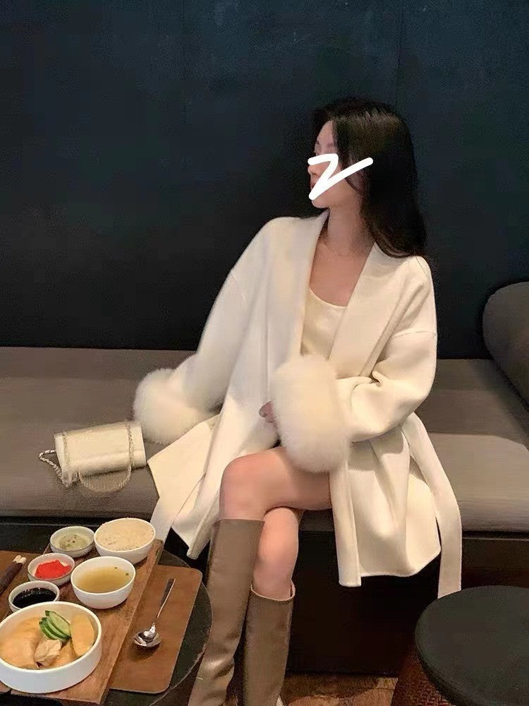 Double-sided woolen coat
