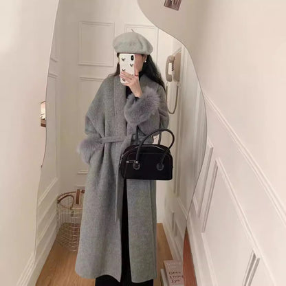 Double-sided woolen coat