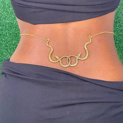 Double snake body chain