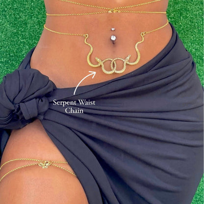 Double snake body chain