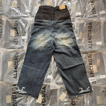 Double-spun jeans