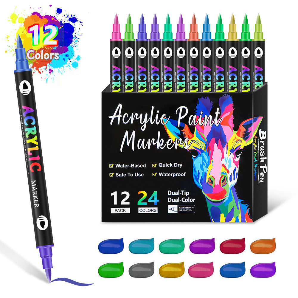 Double Tip Acrylic Art Markers for Children