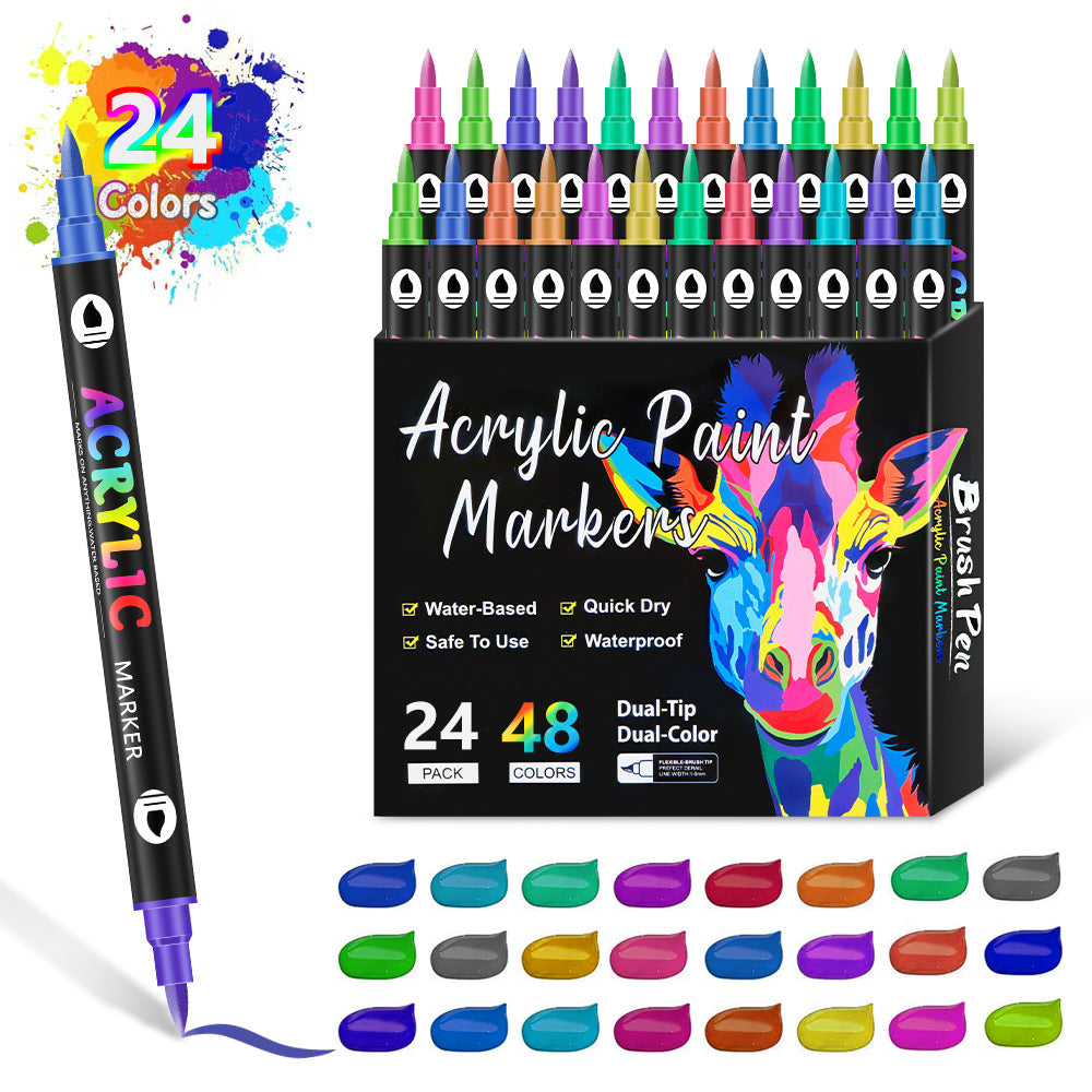 Double Tip Acrylic Art Markers for Children