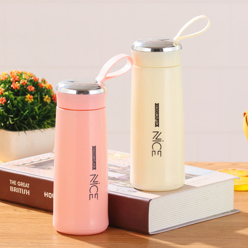 Double Wall Glass Water Cup with Handle