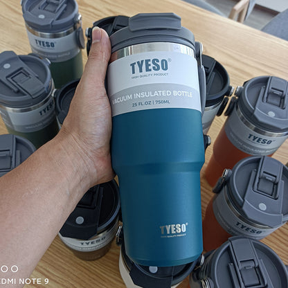 Double Wall Stainless Steel Thermos Cup with Handle