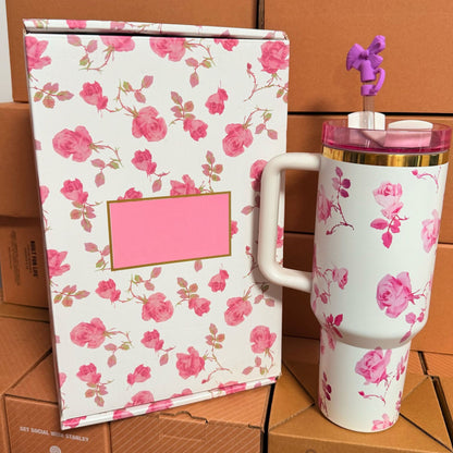 Double Wall Stainless Steel Tumbler with Handle