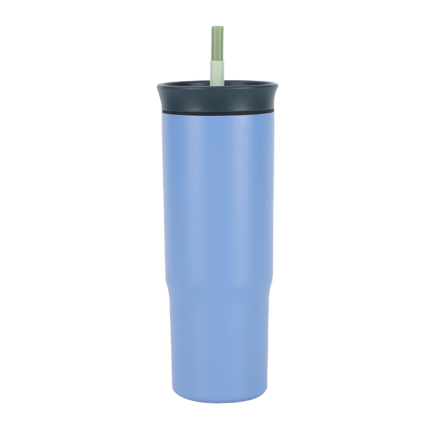 Double wall vacuum insulated stainless steel straw cup