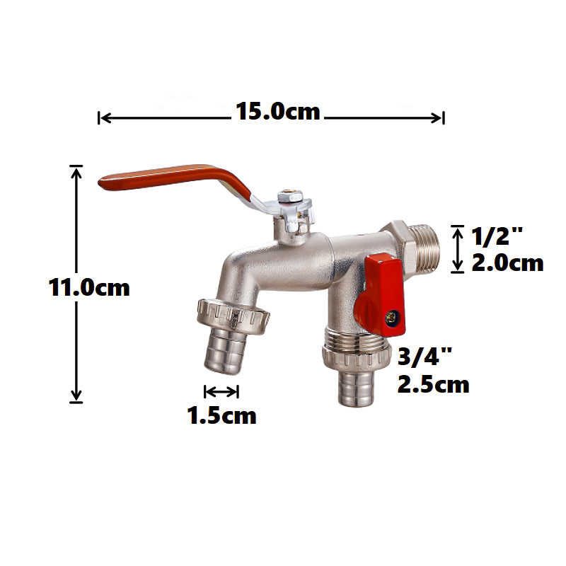 double water outlet zinc alloy water nozzle