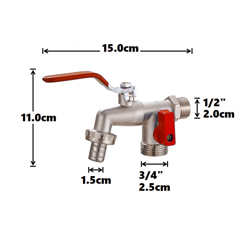 double water outlet zinc alloy water nozzle