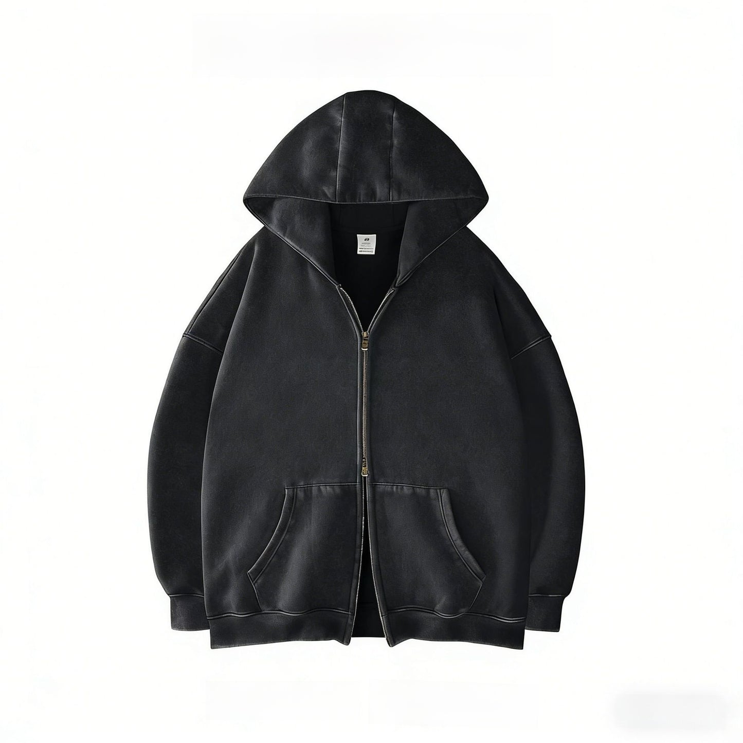 Double Zip Hooded Fleece Jacket