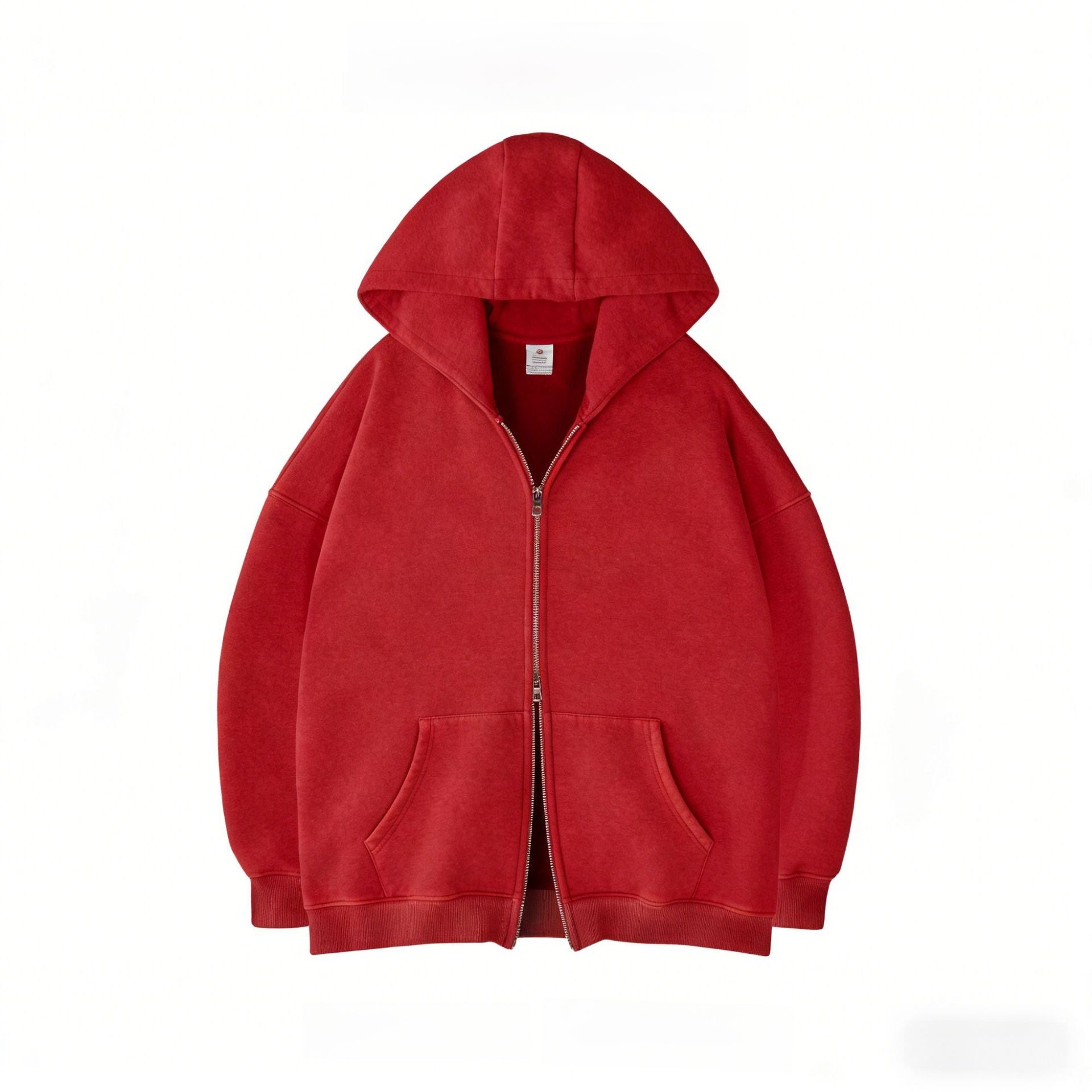 Double Zip Hooded Fleece Jacket