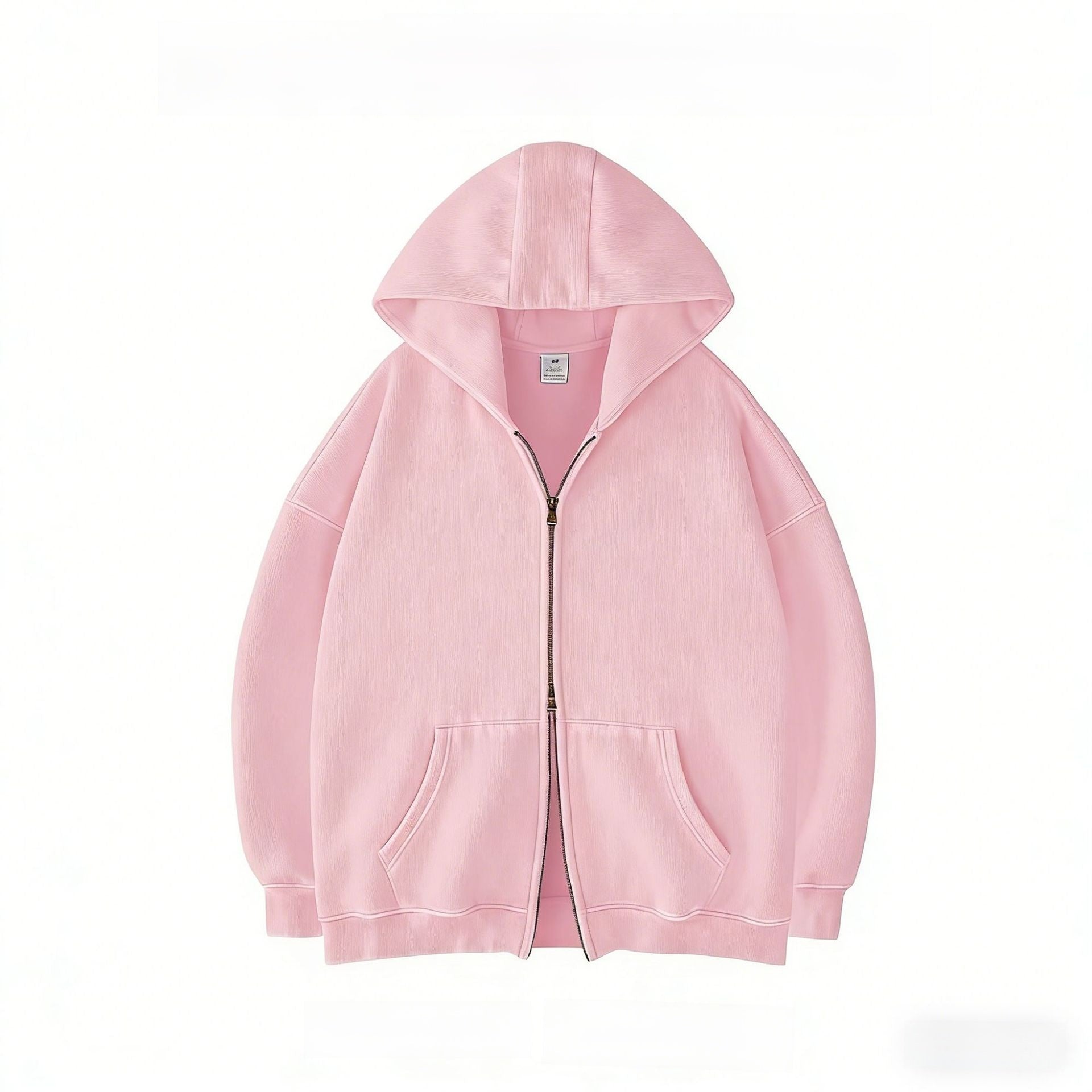 Double Zip Hooded Fleece Jacket