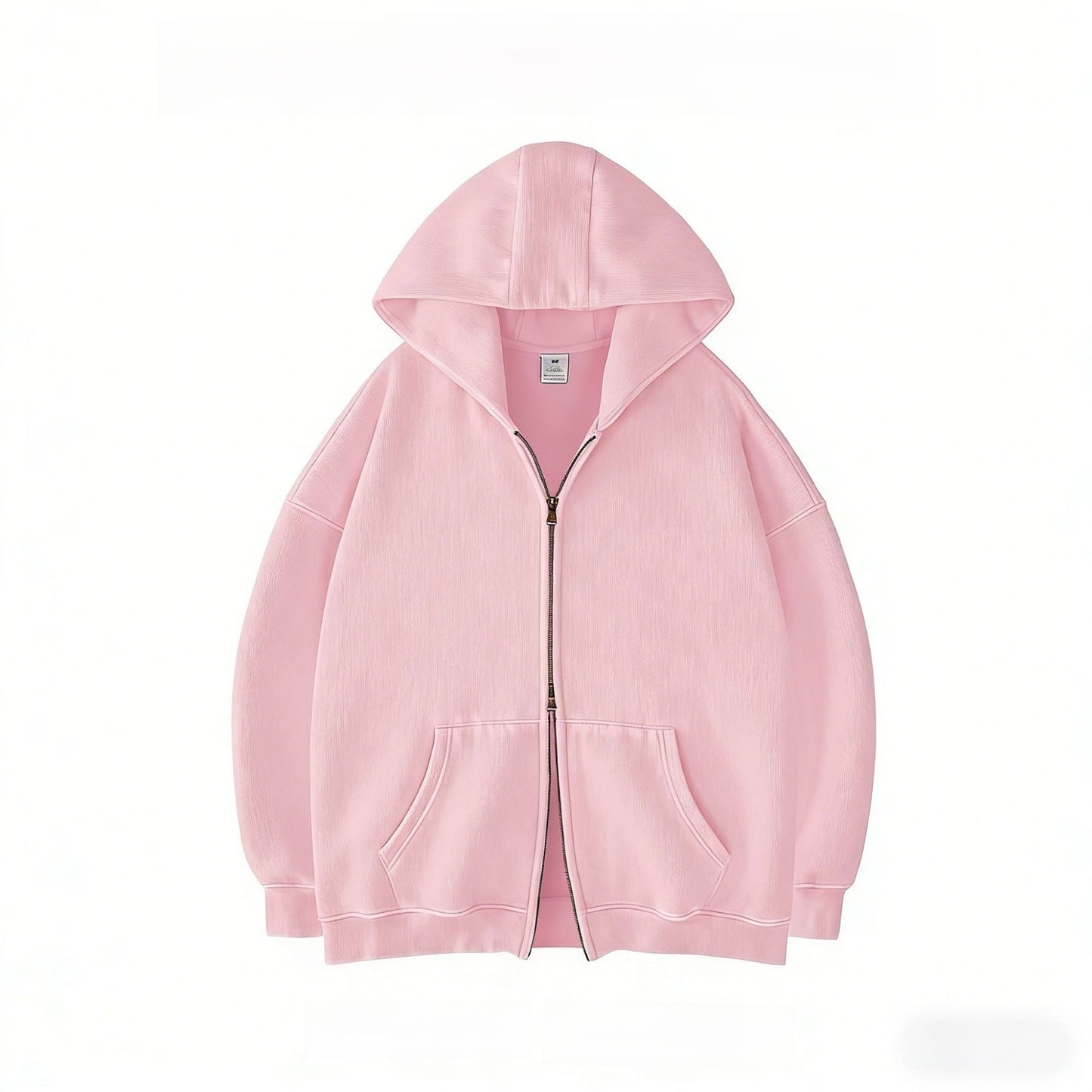 Double Zip Hooded Fleece Jacket