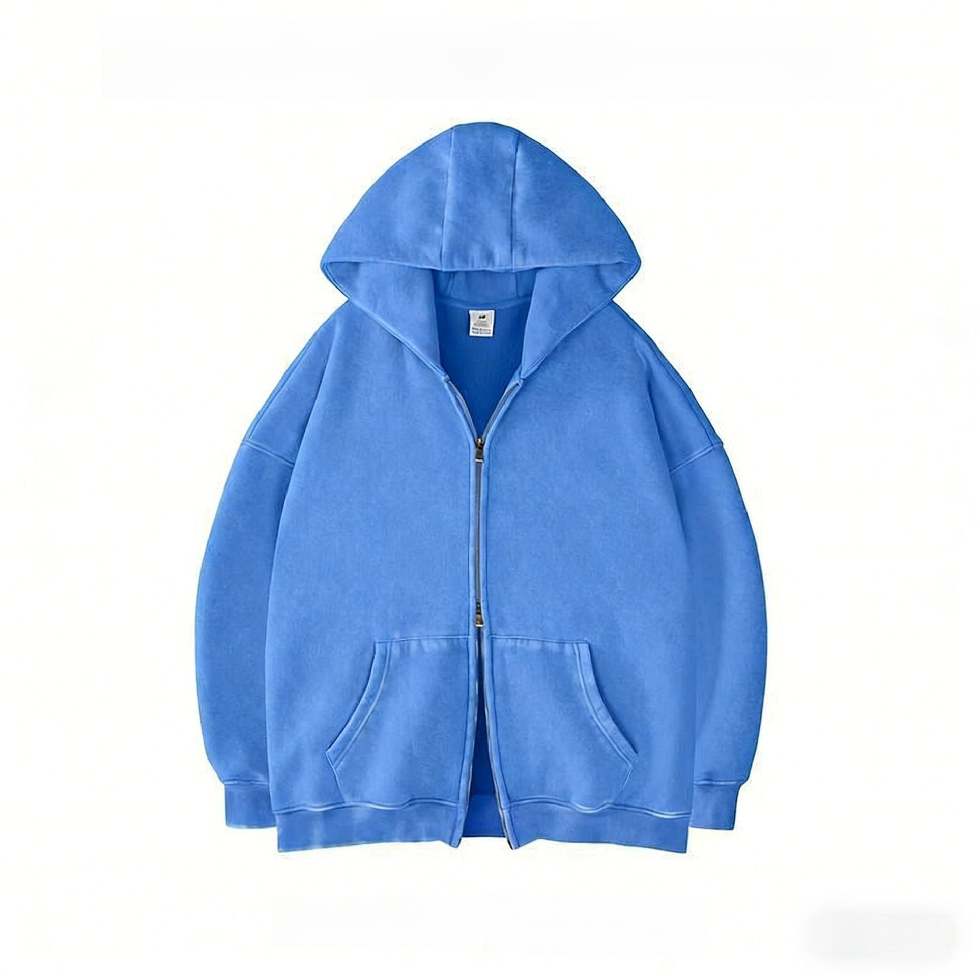 Double Zip Hooded Fleece Jacket