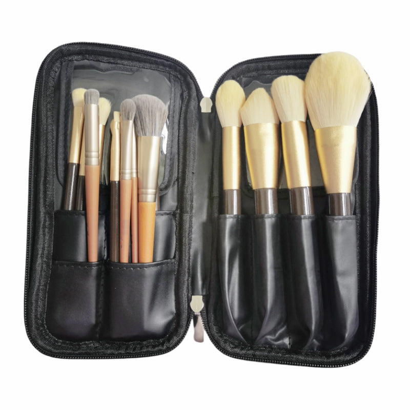Double Zipper PU Makeup Brush Bag