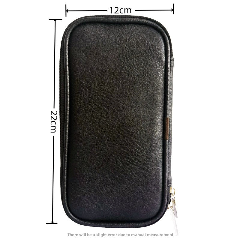 Double Zipper PU Makeup Brush Bag
